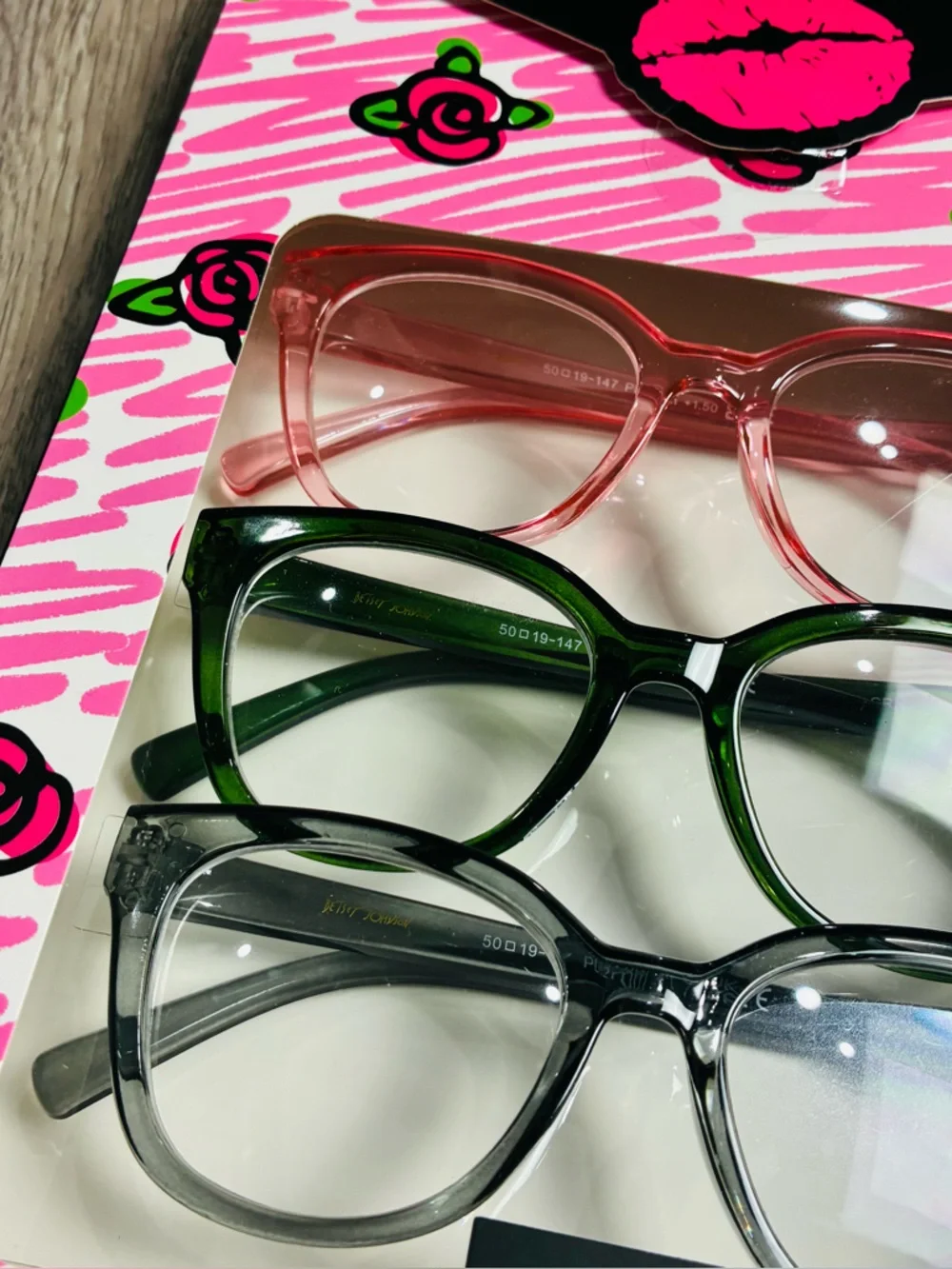 Betsey Johnson 3-Pack Reading Glasses Set (+1.50)